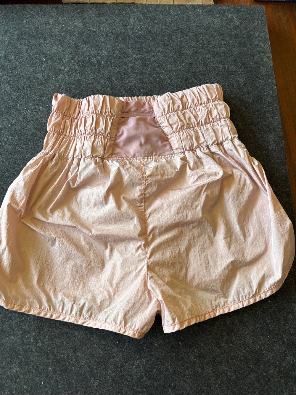 High-Waist Pink Women's Shorts with Smocked Waistband from Free People - Picture 3 of 3